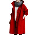 Womens Winter Loose Hooded Wild Elegant Windbreaker Comfortable Coat Outwear Comfy Simple Coat Fast. 