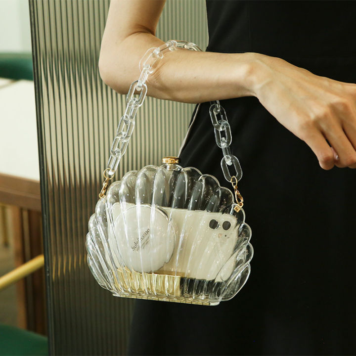 Transparent Acrylic Shell bag Fashion High quality PVC Women's