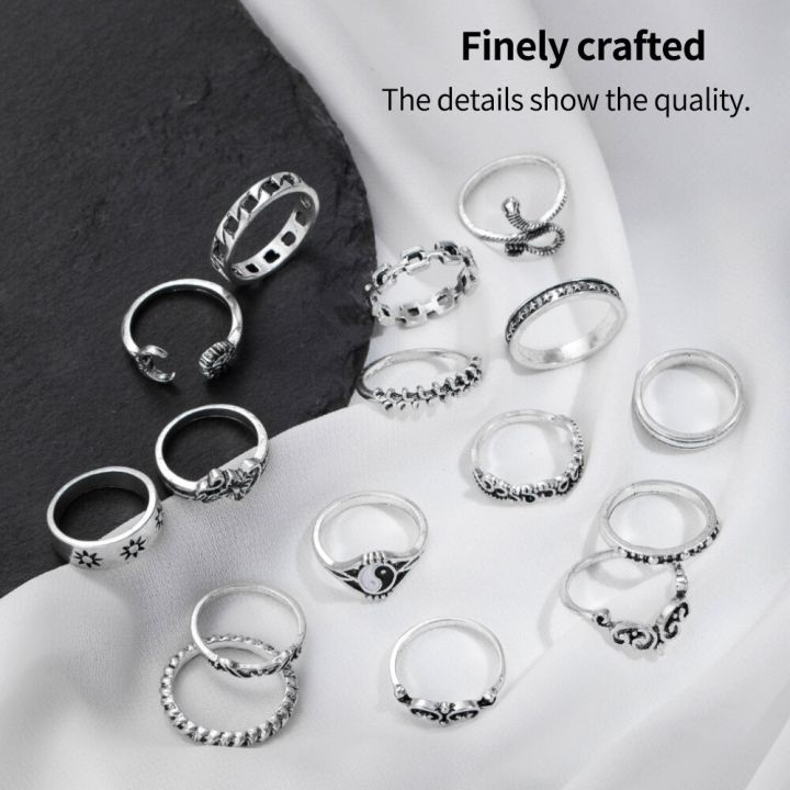 New%20Style%20Gossip%20Snake%20Leaf%20Flower%20Heart%20Butterfly%20Pearl%20Chain%20Oil%20Dripping%20Joint%20Ring%20Set%20Personality%20Retro%20Trend%20Ring%20-%20Image%204
