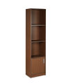 Lukzer 4 Layer Modern Bookshelf Multipurpose Living Room Storage Organizer Display Rack, Free Standing bookshelf with Open Shelves and 1 cabinet Shelve Design by Nahid Furniture 60x16x10". 