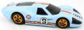 Hot Wheels 67 Ford GT40 Mk. IV Light Sky, Scale - 1:64. 