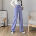 IELGY wide leg pants women's loose high waist straight mopping sports casual pants. 
