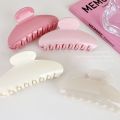 Korean Semicircle Hair Claw Solid Color Sweet Shark Clip Fashion Design Simple Barrettes Women.