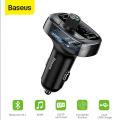 BASEUS S09 T Typed 3.4A Dual USB Ports Bluetooth MP3 Car Charger Support TF Card/U Disk/FM Transmitter.