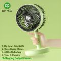 DURATION POWER DP-7639 Rechargeable 4000mAh Battery Three Speed Modes Up-Down Adjustable Fan. 