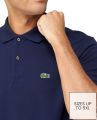 Men's Custom Slim Fit Pony Embroidered Short-Sleeved Polo Shirt- Navy Blue. 