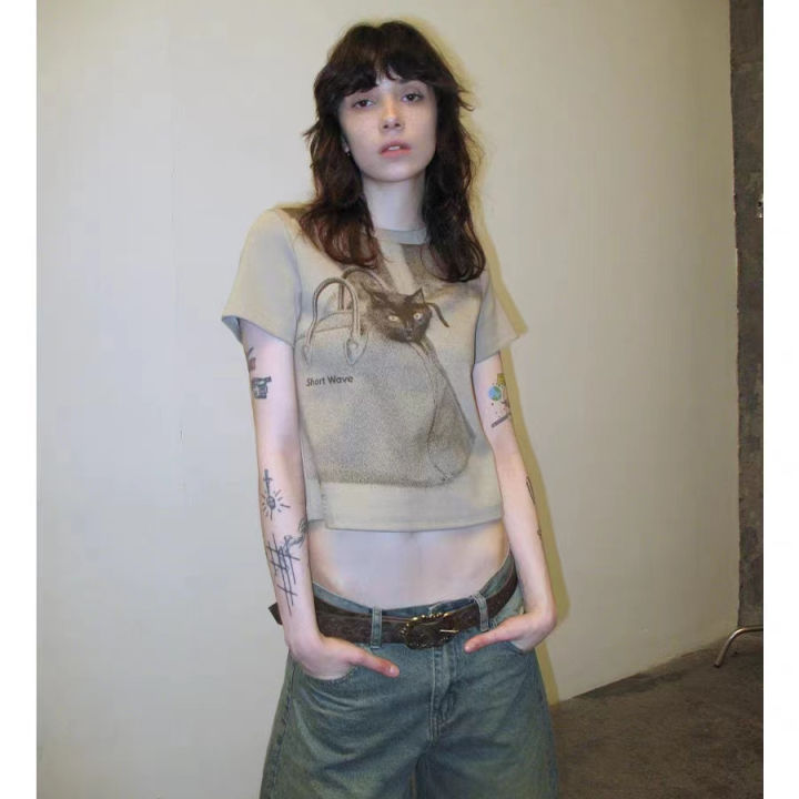 Graphic%20print%20crew%20neck%20T%20Women's%20Short-Sleeved%20Shirt%20-%20Image%204