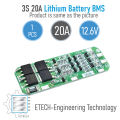 3S BMS 12V 20A 11.1V - 12.6V 6 Cell 18650 Lithium Battery Charging Protection Board Battery Management System Module. 