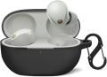 Silicone Case Cover For Sony WF-1000XM4 TWS Earbuds (Black). 