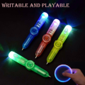 1 Pcs LED Spinning Pen Ball Pen Fidget Spinner Hand Top Glow In Dark Light EDC Stress Relief Toys Kids Toy Gift Office School Supplies.