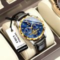 Poedagar 996 Leather Analog Watch for Men - Watch For Men - Watch - ঘড়ি.