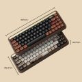 Akko MU01 Wooden Mechanical Keyboard MOA Profile RGB Hot-swappable BT 5.0/2.4G Wireless Type-C Wired Gaming Keyboard.