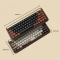 Akko MU01 Wooden Mechanical Keyboard MOA Profile RGB Hot-swappable BT 5.0/2.4G Wireless Type-C Wired Gaming Keyboard. 