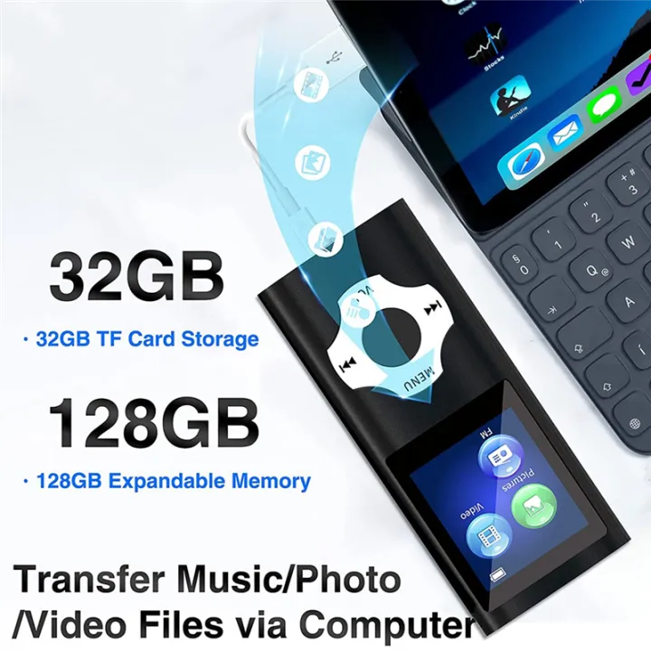 MP3%20Music%20Player%20with%20Bluetooth%205.0,%20Portable%20HiFi%20Music%20Player%20Video/Photo%20Viewer%20for%20Kids%20(Blue)%20-%20Image%204