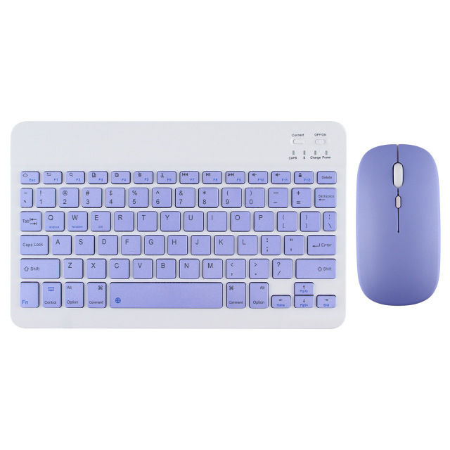 Mini 10 Inch  Wireless Rechargeable Bluetooth Keyboard And Mouse Universal For IOS Android Windows PC