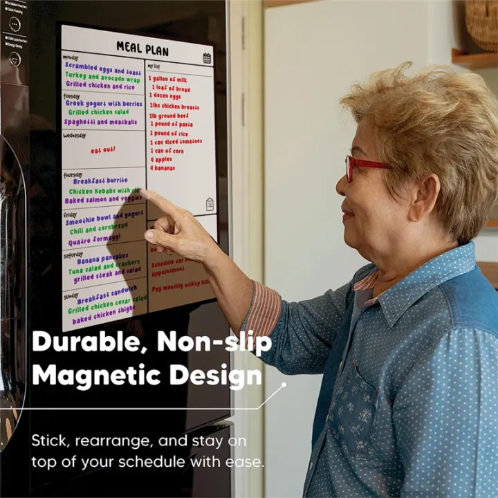 Magnetic%20Whiteboard%20Fridge%20Calendar%20Meal%20Planner%20and%20Shopping%20List%20White%20Board%20-%20Memo%20Board%20and%20Family%20Planner%20Easy%20Install%20Easy%20to%20Use%20-%20Image%204
