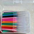 80 Pcs/Box I-type push pull interdental brush 0.6-1.5Mm Cleaning Between Teeth Oral Care Orthodontic I Shape Tooth Floss.