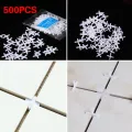 500pcs Tile Spacer Cross Plastic 2mm Tiling Ceramic Tilers Plumbers White Cross Clips Tile Leveling System Tile Locator Gap Tool. 