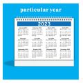 2 PCS Standing Flip Calendar 12 Months Desktop Calendar Stand Up Calendar, with Blank Blocks A.