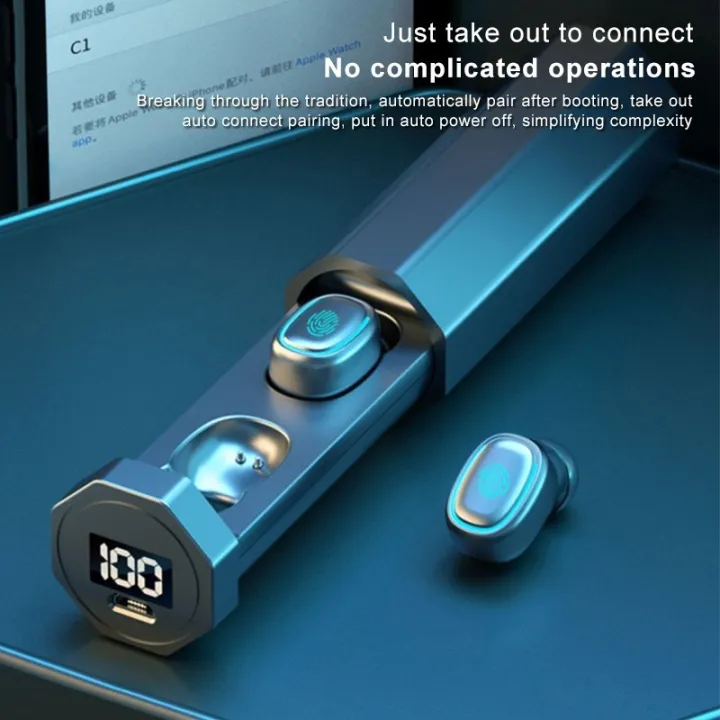 TWS%20Wireless%20Bluetooth%20Headset%20V5.1%20Headphones%20Pull%20Out%20Digital%20Display%20Earbuds%20Smart%20Fingerprint%20Touch%20Earphone%20-%20Image%203