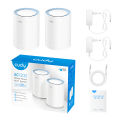 Cudy M1200 (2-pack) AC1200 Dual Band Whole Home Wi-Fi Mesh System - 867Mbps on 5GHz and 300Mbps on 2.4GHz - MU-MIMO - 2 Internal Antennas - White.