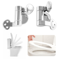 Toilet Seat Hinge 1Pair Replacement Stainless Steel Hinges for All Toilet Seat Cover Lid Soft Close Toilet Seat Fittings, Easy to Use.