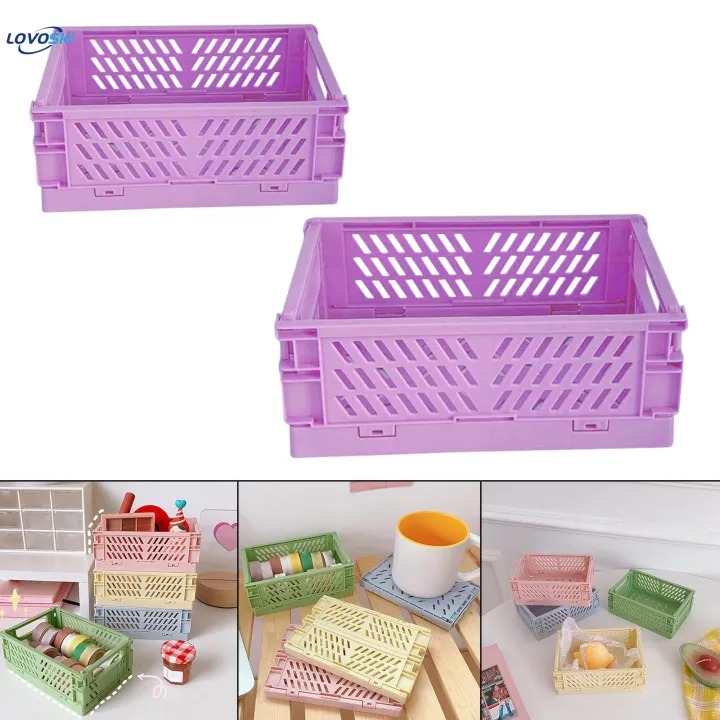 2x%20Folding%20Storage%20Basket%20Storage%20Crate%20with%20Handle%20for%20Bedroom%20Desk%20Green%20-%20Image%208