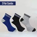03 Pair Merino Premium Quality Ankle socks for all seasons. 