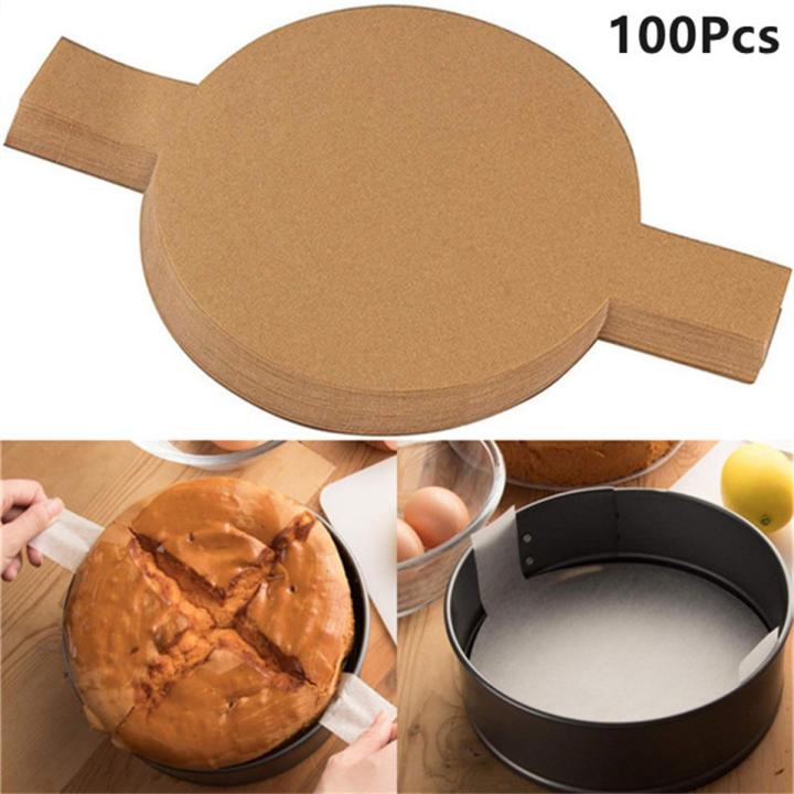 100Pcs 6/8'' Non-stick Baking Paper Mats Precut Circle Cake Pan