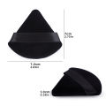 Triangle Velvet Powder Puff Pizza Flours Mini Finger Puff Face Makeup Sponge Cosmetic Set Beauty Egg Washable Makeup Tools.