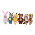 Cute Animal Baby Doll 3.5inch Deer/Bee/Bear Sleep Baby Simulated Reborn Doll Toy Eatop.