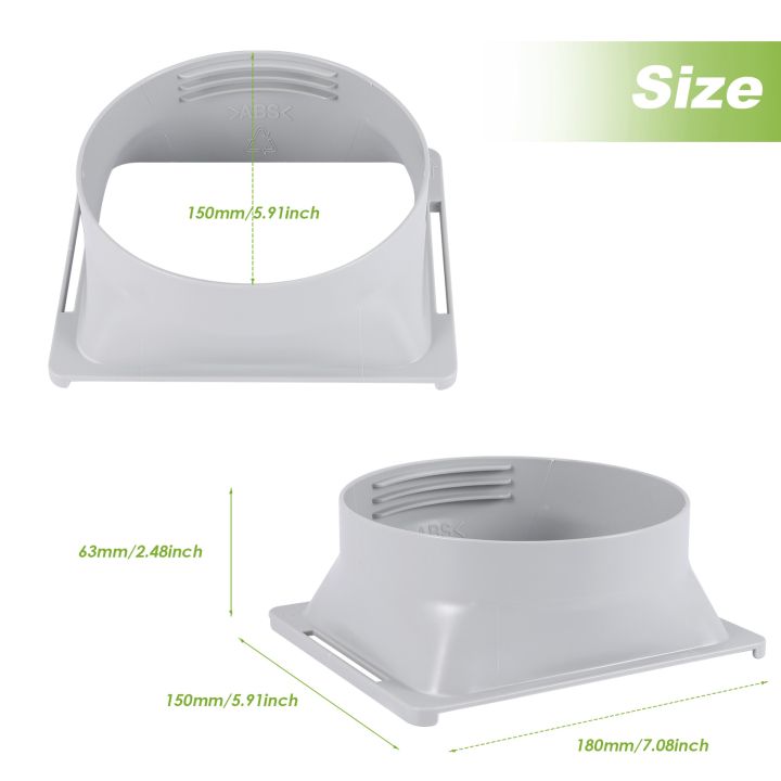 Portable%20Air%20Conditioner%20Exhaust%20Hose%20Coupler%20Window%20Adapter%20A/C%20Unit%20Tube%20Connector%20Parts%20&%20Accessories%20Square%20to%20Round%20-%20Image%206