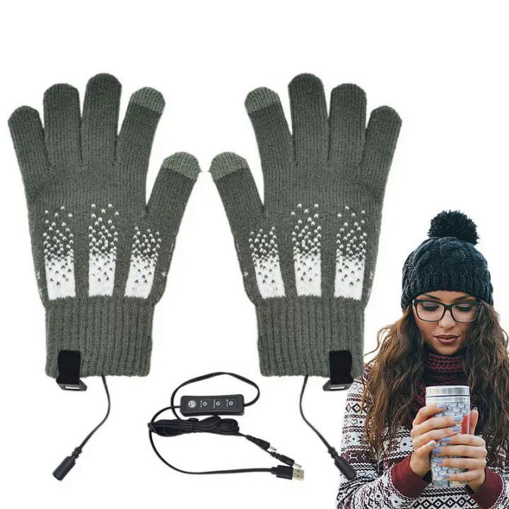 【Solitary waves】Electric USB Heated Gloves Portable 5v Heater Heated Gloves Carbon Fiber Cloth USB Heated Gloves Pad For Working Outing Travel