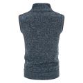 Knitted Cardigan Vest Ribbed Hem Elastic Warm Men Solid Color Thickened Casual Knitwear Waistcoat Male Outerwear Streetwear.