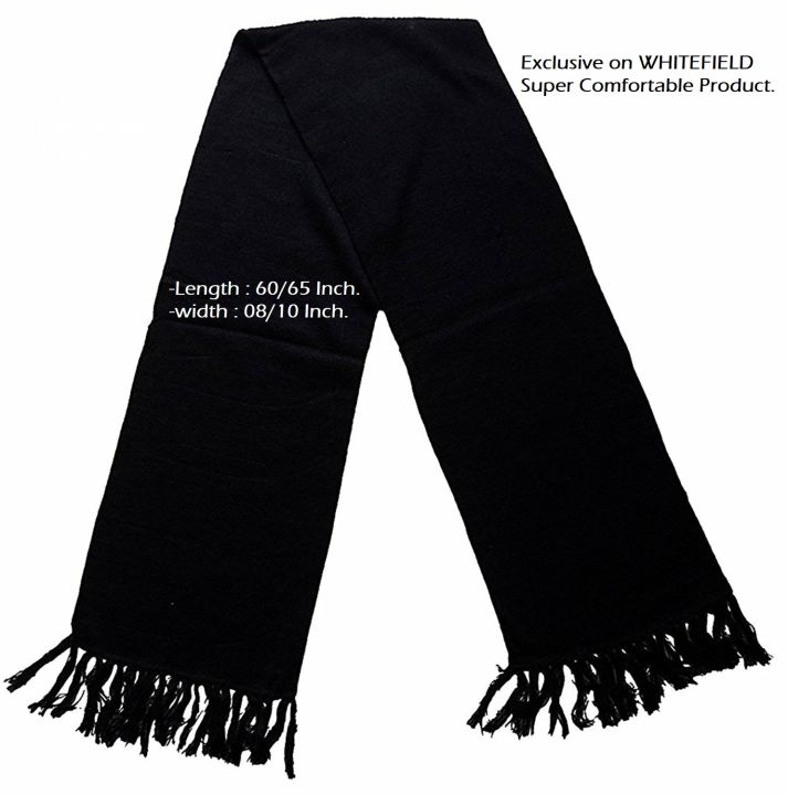 WHITEFIELD Classic Plain Woolen Mufflers Cum Scarves Cum Stoll's For Men And Women