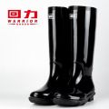 Warrior/Rain Boots Men's Fashion Velvet Padded Non-Velvet Rain Boots High Tube Waterproof Thickened Rubber Shoes Non-Slip Shoe Cover.