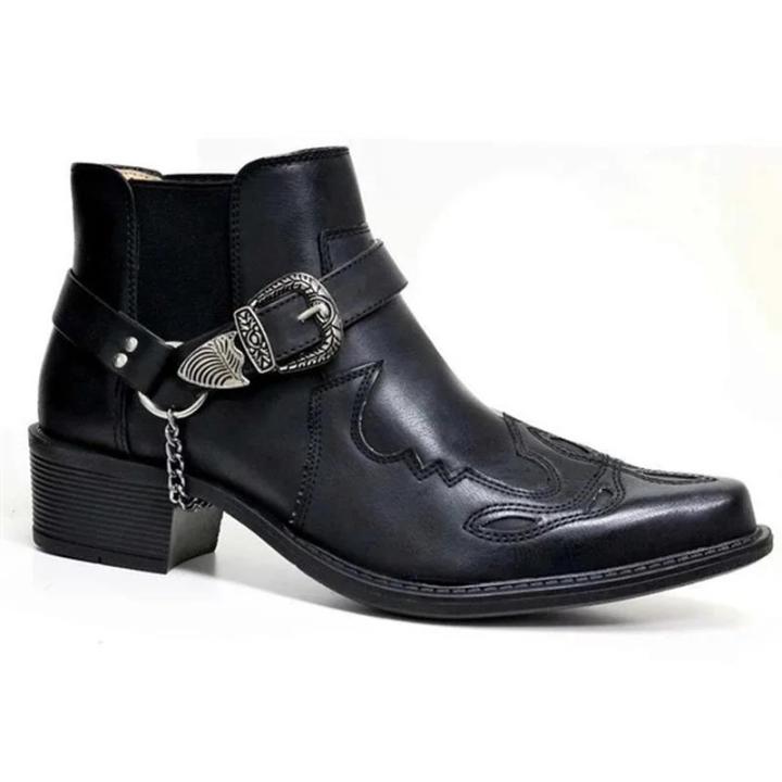 Handmade%202023%20Men's%20Vintage%20Cowboy%20Boots%20Leather%20High%20Top%20Chain%20Buckle%20Strap%20Punk%20Shoes%20Pointed%20Toe%20Motorcycle%20Boots%20for%20Men%20BunnyGarden%20-%20Image%204
