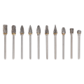 Carbide Rotary Burr Set with 1/8 Inch Shank, for Rotary Tool. 