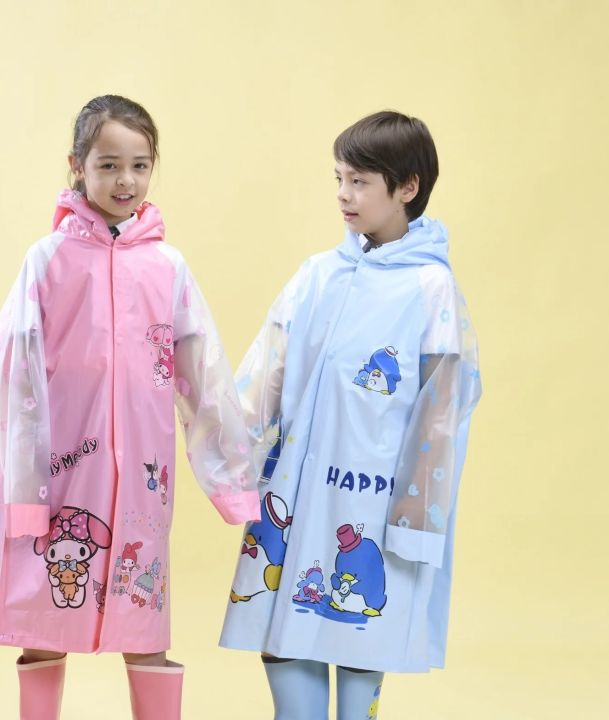 Student Raincoat for Kids Boys and Girls Waterproof Rain Coat for Children