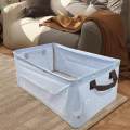 Clothing Storage Bins Fabric Cloth Bins Box for Books Household Closet.