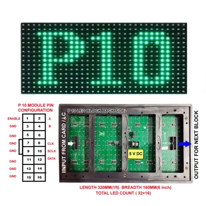 P10%20Single%20Color%20Red%20Green%20Blue%20Yellow%20White%20LED%20Module%20smd%2032x16%20Pixel%20320x160%20mm%20Size%2012x6%20inch%20for%20LED%20Messeges%20display%20Scrolling%20Text%20led%20signboard%20-%20Image%203