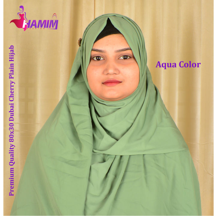 Premium%20Quality%20Full%20Coverage%20(80x30)%20Dubai%20Cherry%20Georgette%20Hijab%20For%20Women%20-%20Image%203