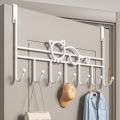 Hook shelf behind the door, non-perforated wall coat hook, bedroom kitchen door for coat hook clothes hanger. 