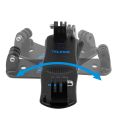 TELESIN 360° Rotation Backpack Clip Clamp Mount for GoPro Hero 10 9 8 7 6 5 4 Insta360 SJCAM EKEN Osmo Action Camera Accessories.