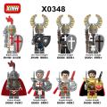 Single Sale Ancient Knight Series Figures Building Blocks Guardian Court Templar Empire Golden Knight Battle Priest Minifigure Construction Toys X0348.