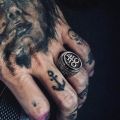 Leviathan Cross Rings, Men Signet Ring, Stainless Steel Lucifer Sigil Satanism Ring,Baphomet Brimstone Wiccan Jewelry.
