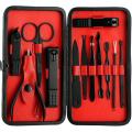Manicure Pedicure Set Nail Clippers - Mifine 16 In 1 Stainless Steel Professional Pedicure Kit Nail Scissors Grooming Kit with Black Leather Travel Case First Generation. 