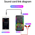 I9 Voice Changer 8 Different Sound Changes Portable Voice Amplifiers Mini Sound Card For Game Anchor Recording PC Computer. 