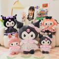 60cm Cartoon Sanrio Kuromi My Melody Plush Toy Kawaii Banquet Skirt Plush Soft Stuffed Doll Cute Big Size Pillow Birthday Gift.
