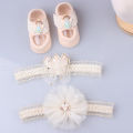 Lace Flower Cotton and Polyester Hair Band for Children - 3 Pcs.